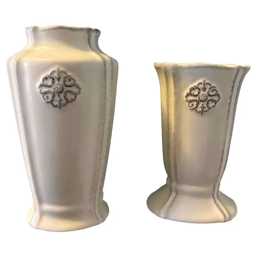 Southern Living At Home Petite Bud Vases 41054 White Set of 2